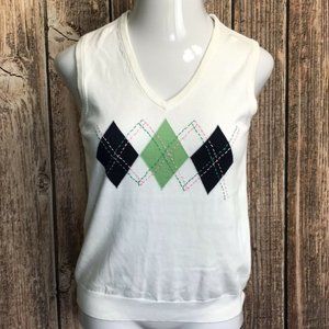 Tehama Women's Sweater Vest ~ Sz M ~ Off White